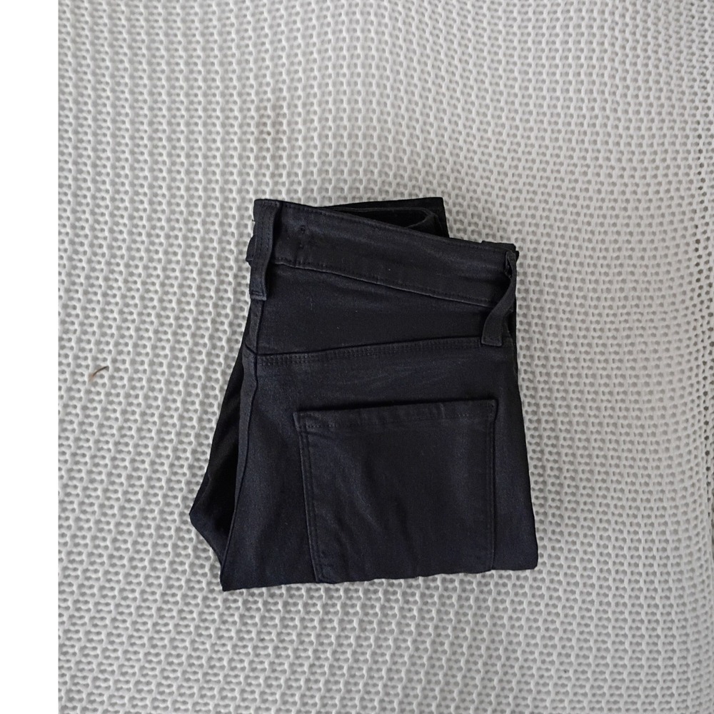 L AGENCE Margot High Rise Noir Black Coated Skinny Jeans Size 24x25 USA $275 - Picture 8 of 10